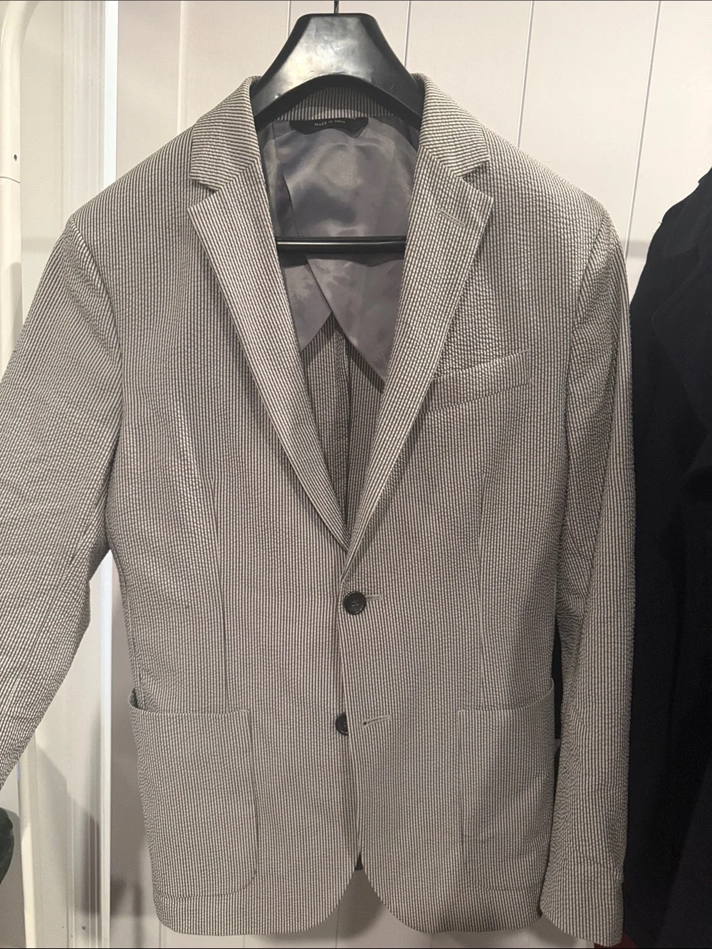 Banana Republic Gray Textured Notch Lapel Sport Coat